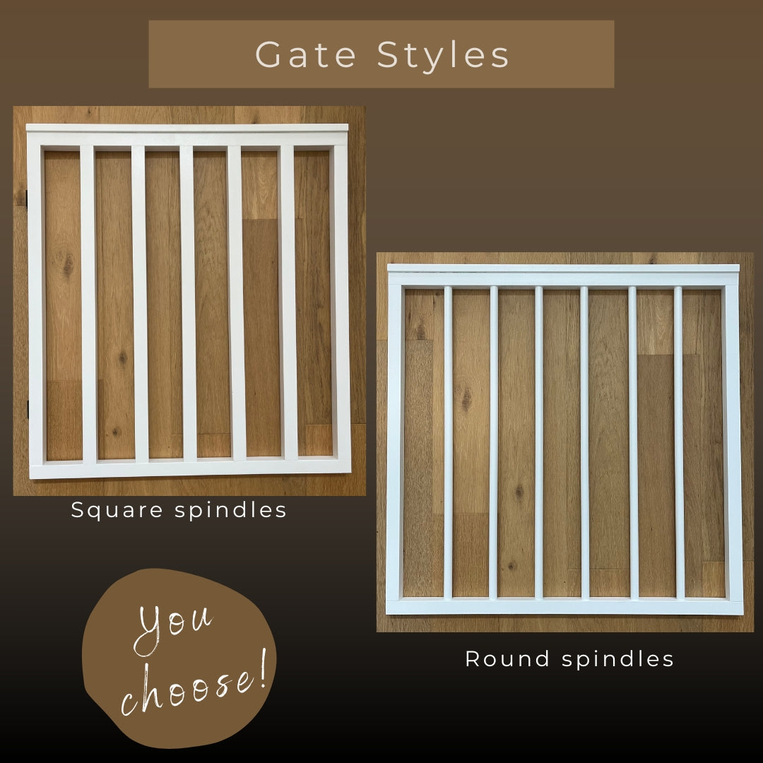 Extra Wide Spindle Double Baby Gate | Handmade Wooden Gate
