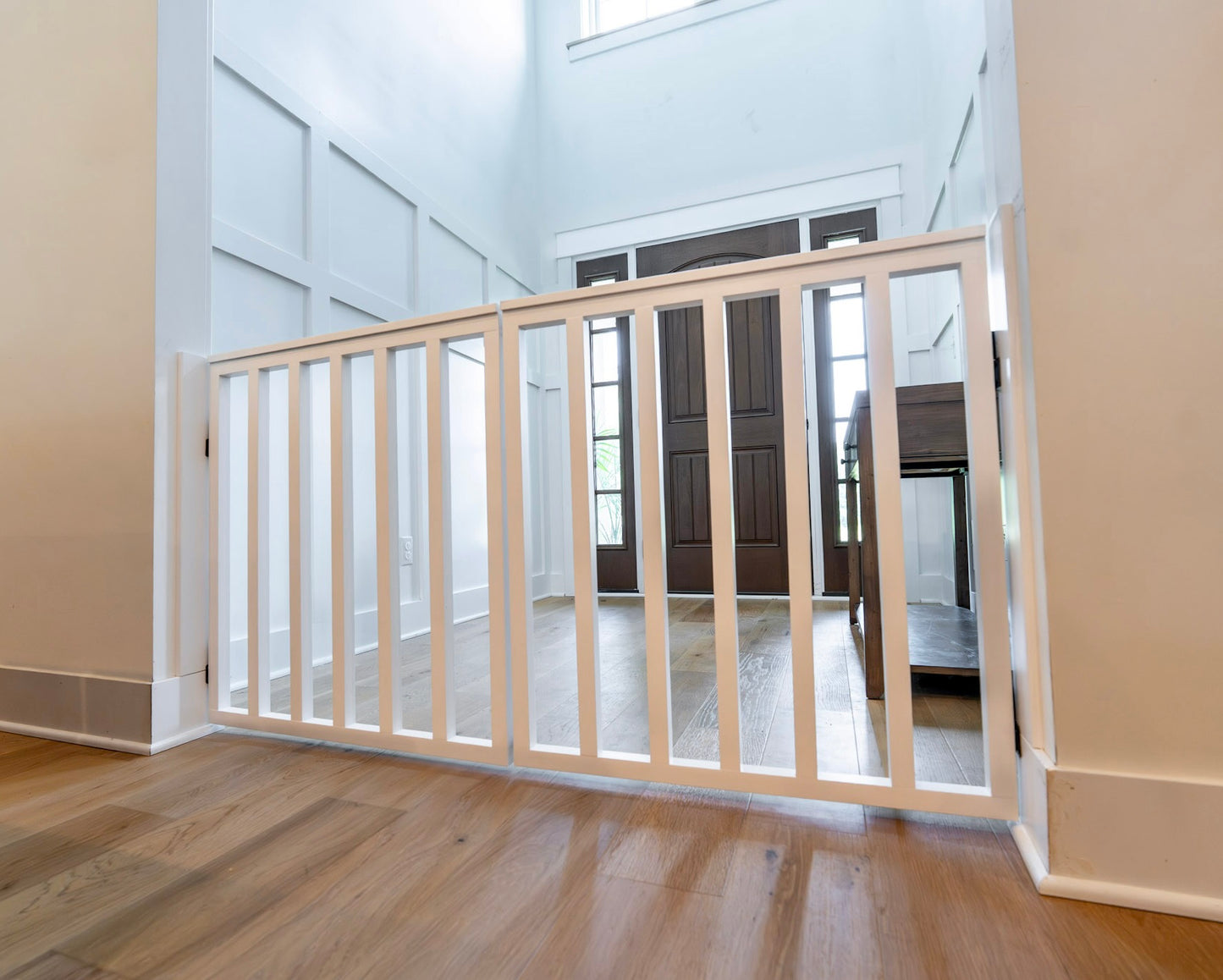 Extra Wide Spindle Double Baby Gate | Handmade Wooden Gate