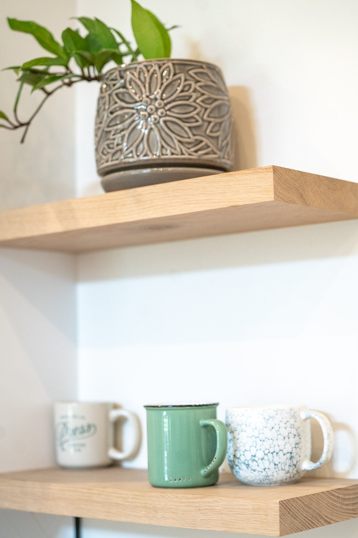 White Oak Floating Shelf