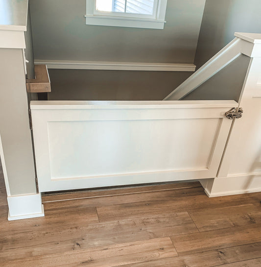 Custom Wooden Safety Gate – Handmade Baby, Pet & Stair Gate – Choose Size, Style & Color