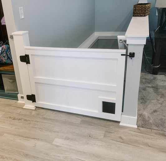 Custom Wooden Safety Gate – Handmade Baby, Pet & Stair Gate – Choose Size, Style & Color