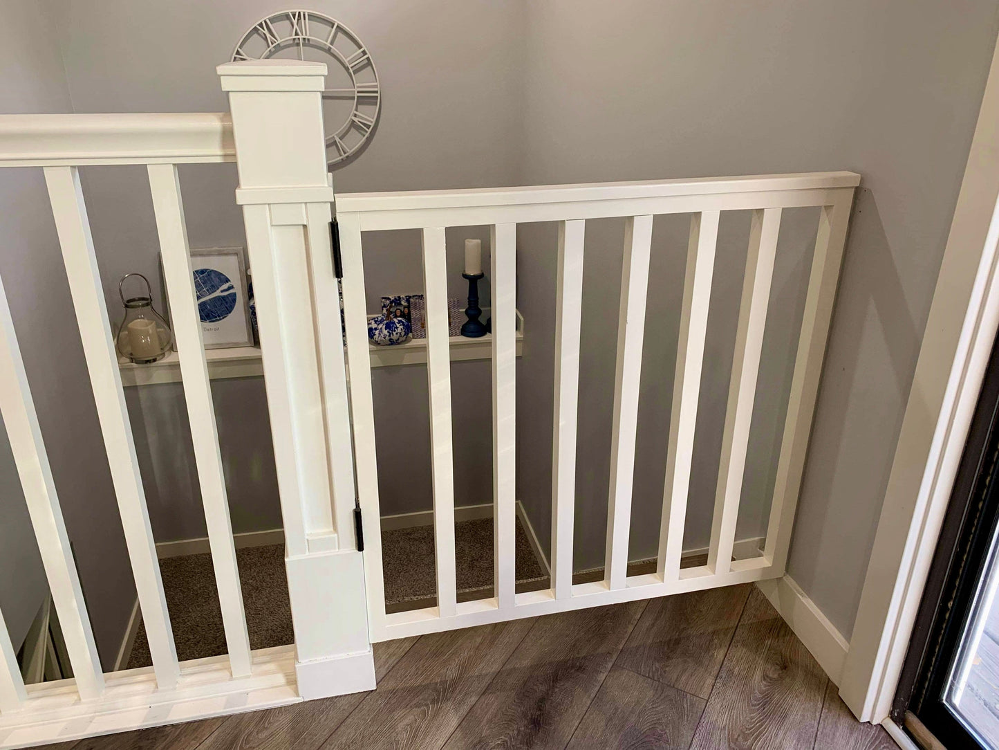 Custom Wooden Spindle Safety Gate – Handmade Baby, Pet & Stair Gate – Choose Size, Style & Color