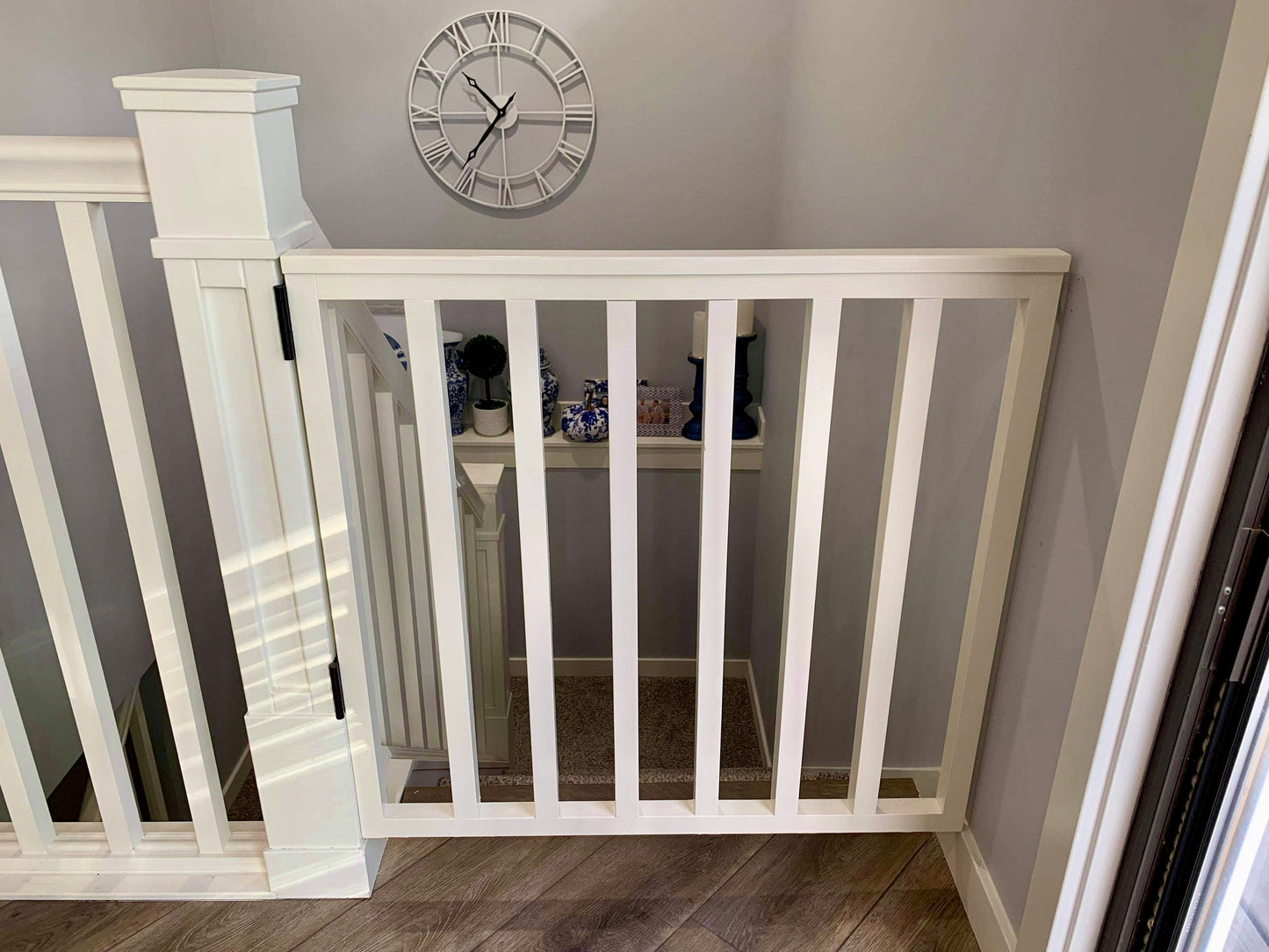 Custom Wooden Spindle Safety Gate – Handmade Baby, Pet & Stair Gate – Choose Size, Style & Color