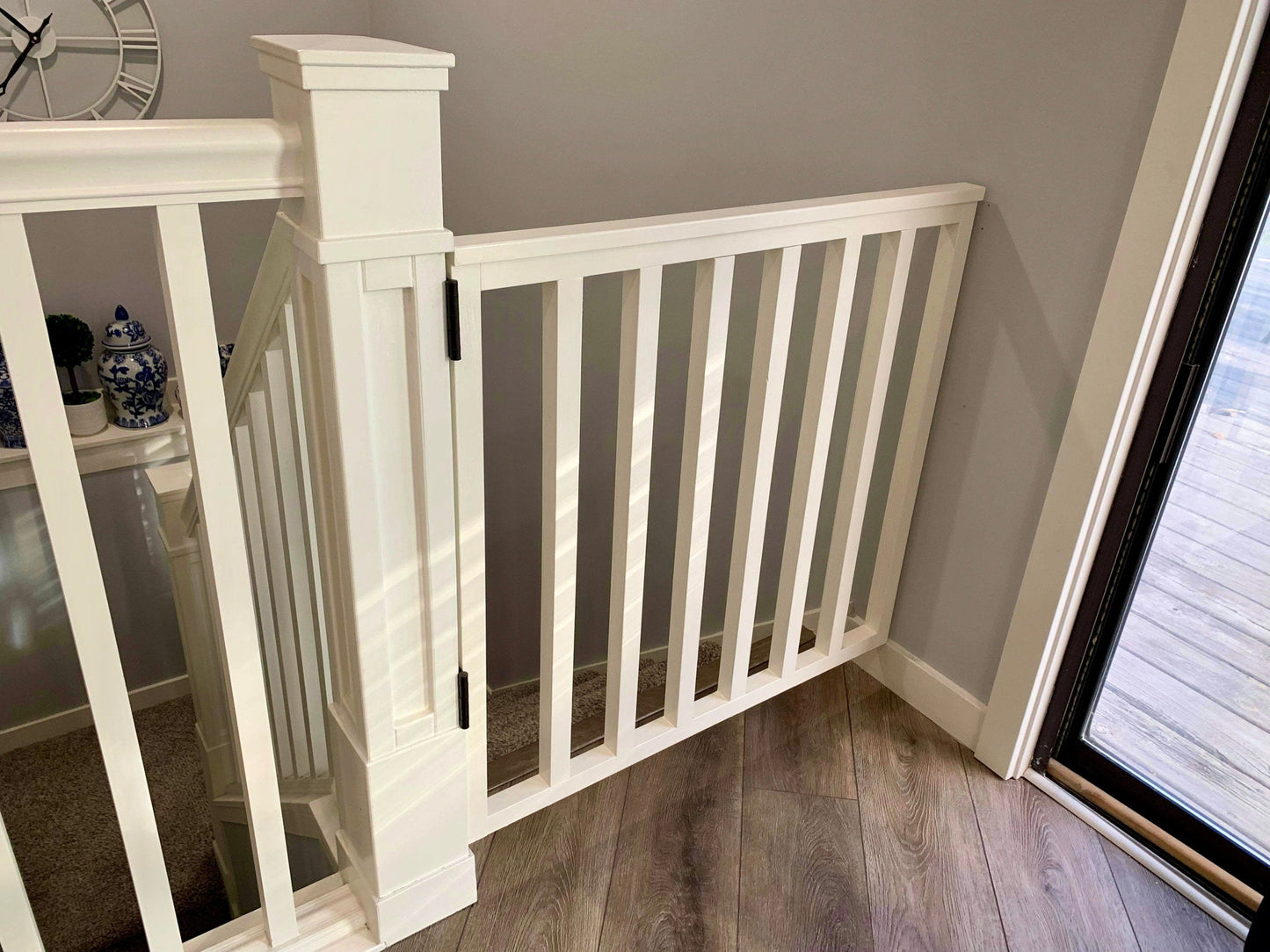 Custom Wooden Spindle Safety Gate – Handmade Baby, Pet & Stair Gate – Choose Size, Style & Color