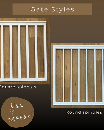 Extra Wide Spindle Double Baby Gate | Handmade Wooden Gate