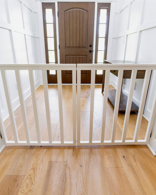 Extra Wide Spindle Double Baby Gate | Handmade Wooden Gate