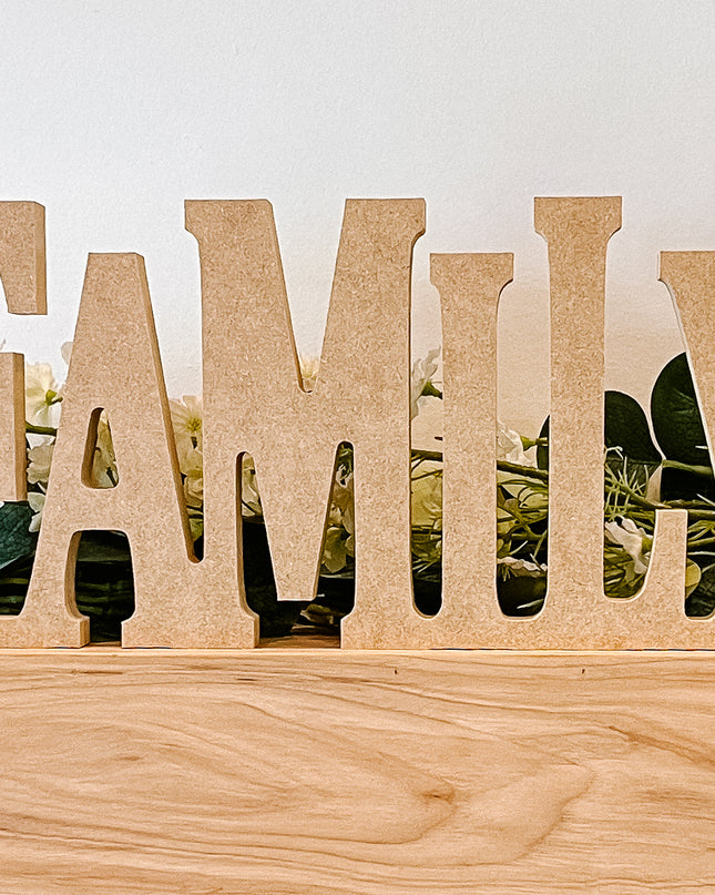 Small wood word cutout