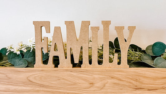 Small wood word cutout