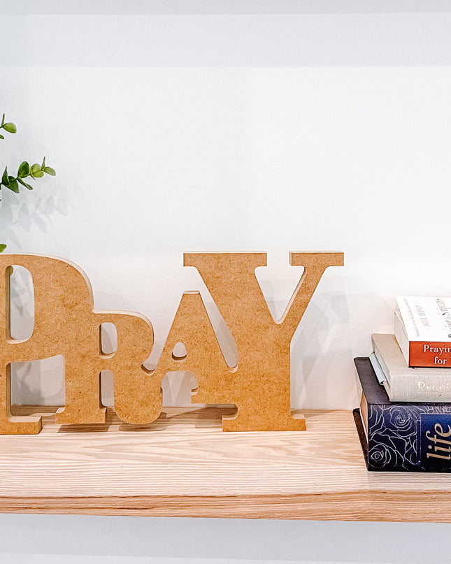 Small wood word cutout