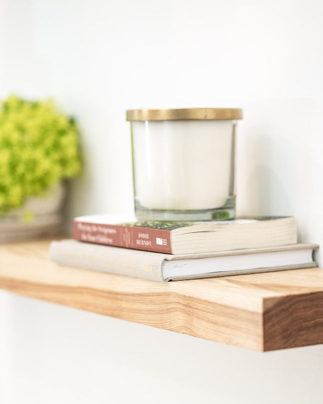 Floating Hickory Wood Shelves – Heavy Duty, Custom, Handmade, Solid Wood