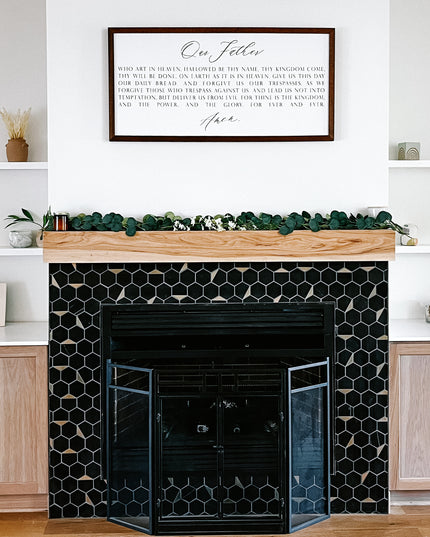 White solid wood floating shelves