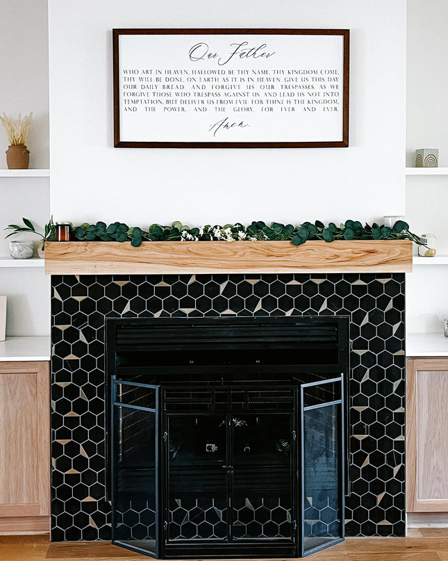 White solid wood floating shelves
