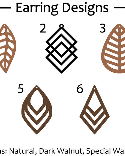 Lightweight Wood Earrings