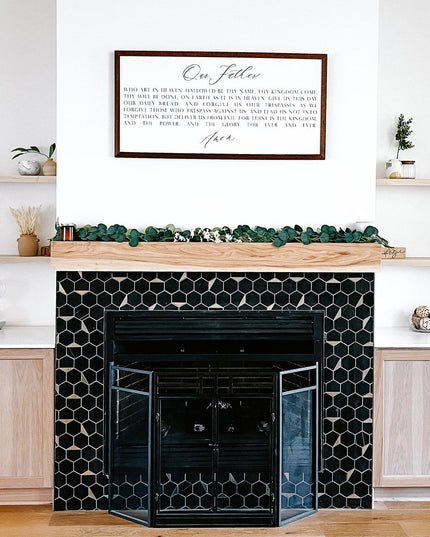 Maple floating shelves