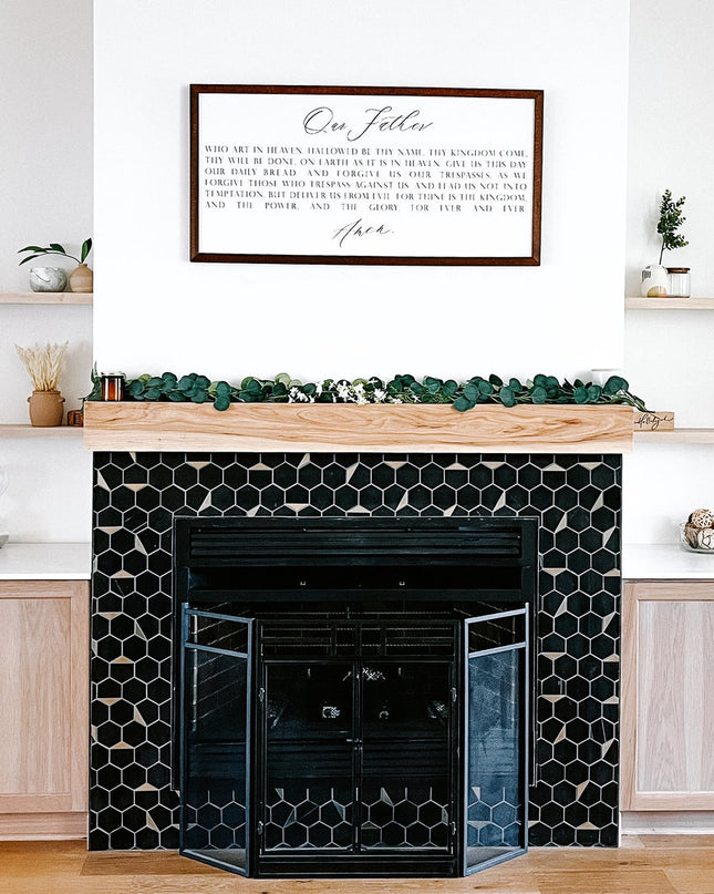 Maple floating shelves
