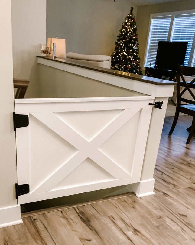 Custom Wooden Safety Gate – Handmade Baby, Pet & Stair Gate – Choose Size, Style & Color