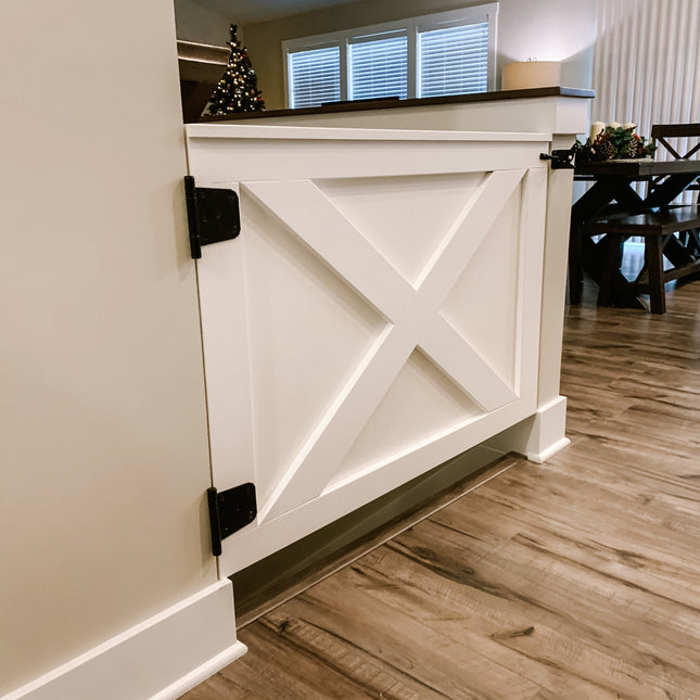 Custom Wooden Safety Gate – Handmade Baby, Pet & Stair Gate – Choose Size, Style & Color