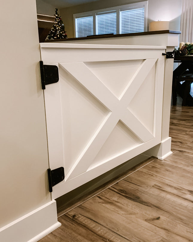 Custom Wooden Safety Gate – Handmade Baby, Pet & Stair Gate – Choose Size, Style & Color