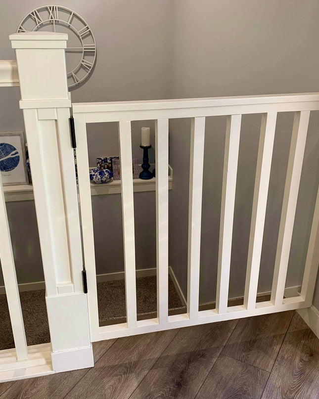 Custom Wooden Spindle Safety Gate – Handmade Baby, Pet & Stair Gate – Choose Size, Style & Color