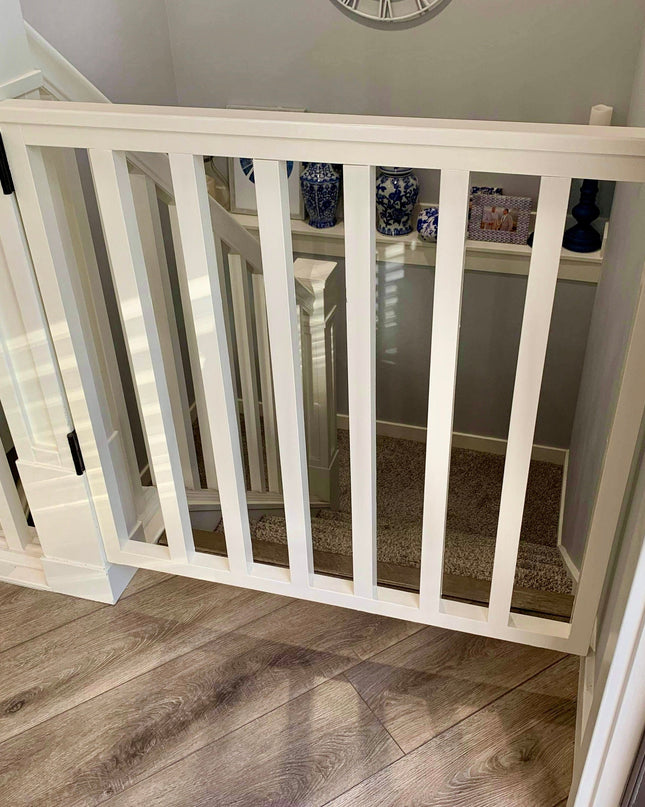Custom Wooden Spindle Safety Gate – Handmade Baby, Pet & Stair Gate – Choose Size, Style & Color