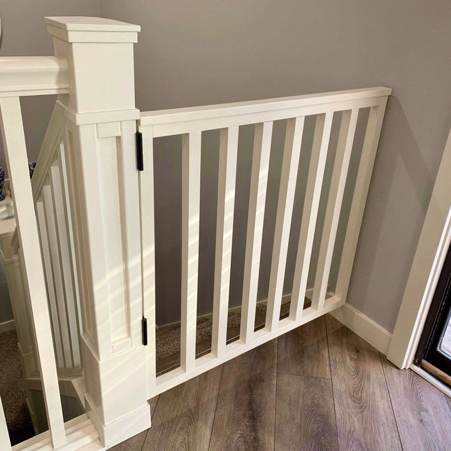 Custom Wooden Spindle Safety Gate – Handmade Baby, Pet & Stair Gate – Choose Size, Style & Color