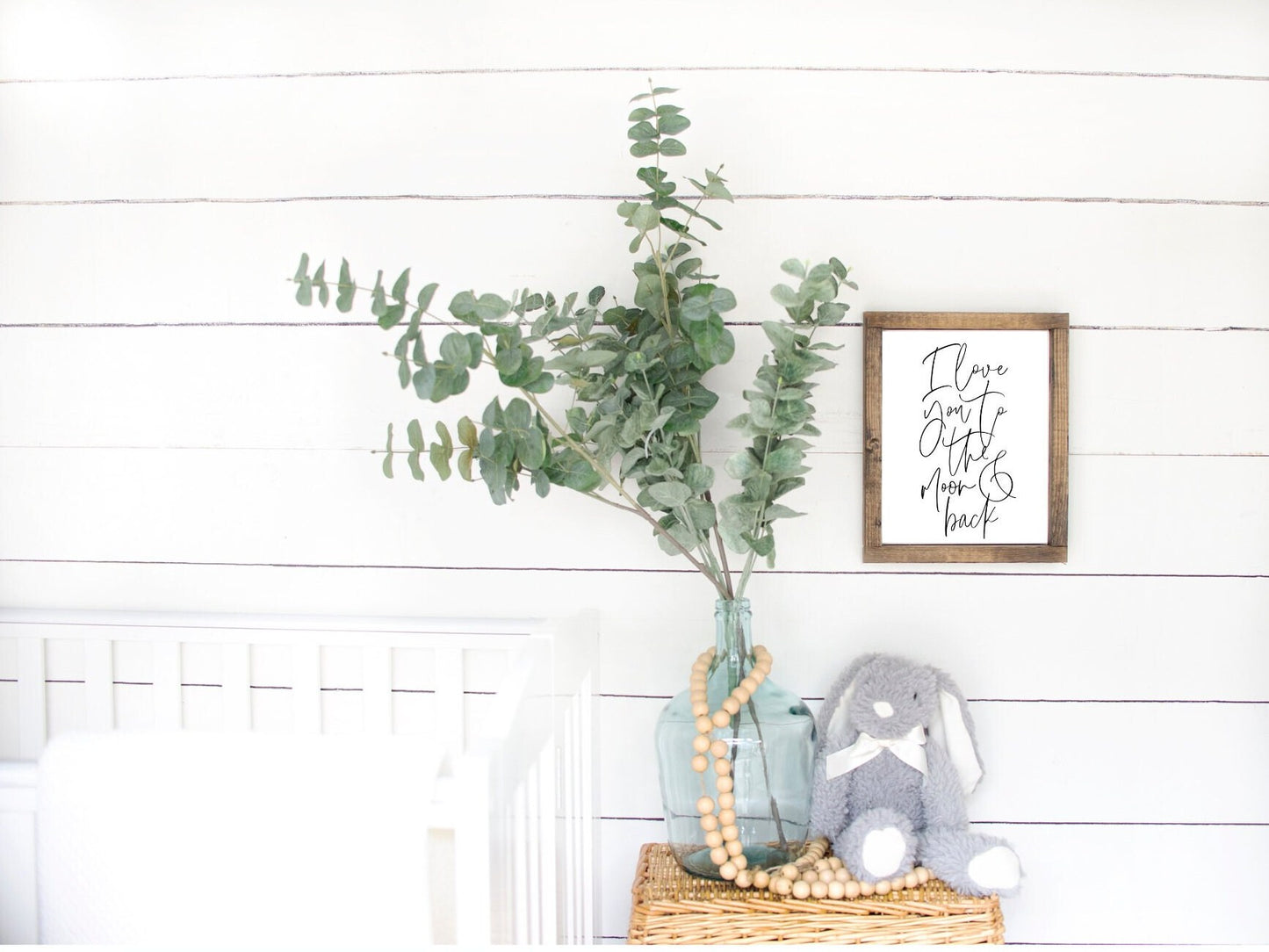 I Love You to the Moon and Back - Framed wood sign