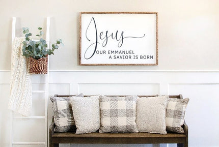 Wall Decor DIGITAL FILE | Jesus Our Emmanuel A Savior Is Born PDF